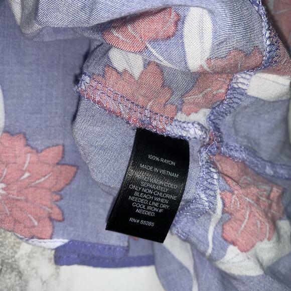 Express Purple Floral Spaghetti Straps Mini Wrap Dress Size M - Picture 9 of 10